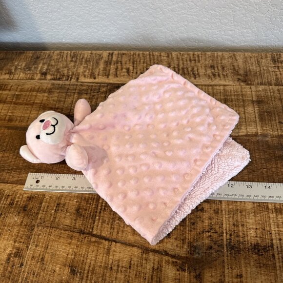 Little Beginnings Baby Bear Plush Lovey Pink 15" Minky Security - Picture 6 of 7